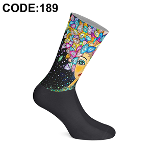 Chaussettes imprimées numériquement à 360 degrés fabriquées en Turquie, série artistique imprimée par sublimation, chaussettes graphiques confortables et durables - Product Image 5