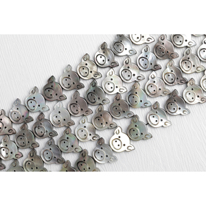 Cuentas Sueltas de Concha con Forma de Cabeza de Cerdo Divertidas - Product Image 1
