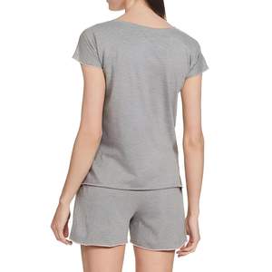 2025 último estilo de ropa 100% algodón conjunto de pantalones cortos para mujer servicio OEM ropa de mujer ropa informal de verano conjunto doble de 2 piezas - Product Image 2