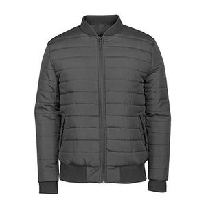 Vestes bouffantes d'hiver avec logo personnalisé pour hommes veste décontractée à fermeture éclair avant style streetwear uni nouveau design pour hommes - Product Image 3