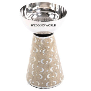 Bakhoor de metal de acero con soporte negro Soporte de incienso de diseñador más vendido Forma redonda Metal elegante Mubkhar - Product Image 2