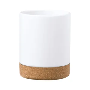 Tasses en céramique personnalisées Osven avec bouchon en liège – Articles promotionnels - Product Image 2