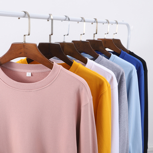 Sweat-shirt uni à col ras du cou unisexe avec logo personnalisé OEM sweat-shirts à capuche 100% coton vierge impression logo de haute qualité - Product Image 2