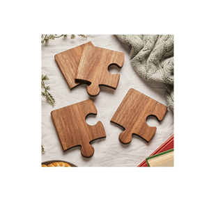 Posavasos de rompecabezas de proveedor al por mayor, posavasos de rompecabezas de madera de acacia personalizados, artesanías de excelente calidad - Product Image 3