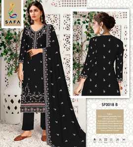 Nuevo 2024 último traje de diseñador más floreciente Georgette Salwar Suit & Dupatta con bordado Zarkhan y trabajo manual exquisito - Product Image 2