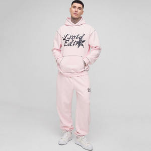 Limited Edition <b>Oversized</b> Hooded Tracksuit Set <b>Hoodie</b> Sweatpants Jogger Cargo Pants & Contrast <b>Stitch</b> for Tall and Plus Size - Product Image 1
