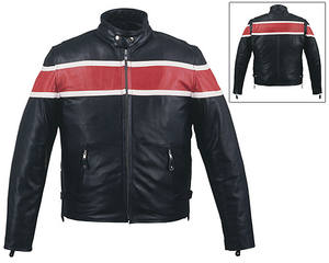 Chaqueta de Motociclista de Piel de Oveja Genuina HMB-0428A, Cortavientos, con Cuello en V, Estilo Universitario, Acolchada, para Invierno, Servicio OEM - Product Image 5