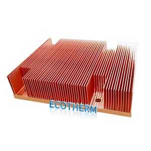 Dissipateur thermique à ailettes rainurées en cuivre pur haute densité personnalisé C1100 pour le refroidissement du processeur de serveur et du module optique - Product Image 1