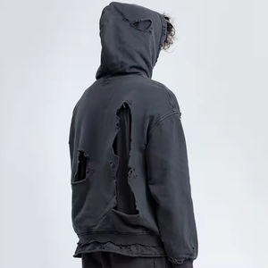 Sweat à capuche pour hommes en coton avec épaules tombantes Pull de haute qualité OEM ODM Hoodies pour hommes - Product Image 6