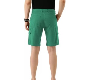 กางเกงขาสั้นชายหาดลำลองสำหรับผู้ชายกางเกงขาสั้นผ้าฝ้าย100% สีทึบระบายอากาศได้ดีแห้งเร็วสวมใส่สบายพอดีกับยิมกีฬา - Product Image 2