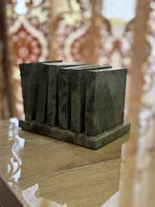 Handmade <b>Green</b> Marble <b>Coasters</b> Elegant Drink <b>Coasters</b> Table Protection - Product Image 4