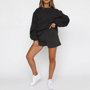 Loungewear <b>Women</b> Sets Oversize Loose Streetwear Long Sleeve T-Shirt and <b>Shorts</b> Set Custom Two Piece Set <b>Women</b> Clothing - Product Image 6