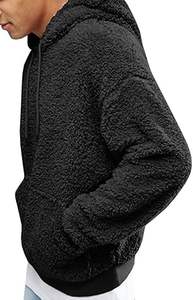 Sudaderas con capucha informales de invierno para hombre, ropa de moda de Color sólido, ajuste Regular 100%, forro polar de algodón, transpirable, ecológico - Product Image 4