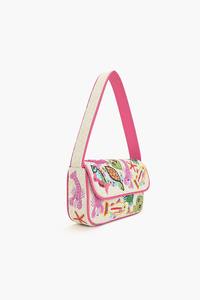 Sac à bandoulière multicolore bohème brodé de perles Toile perlée Shopping Purse design by luxury crafts - Product Image 4