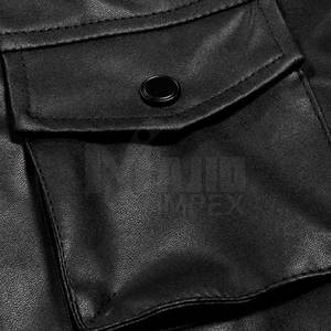 Chaqueta de Cuero con Cierre para Hombre, Estilo Moderno, Alta Calidad, Transpirable, de Secado Rápido, Cuello Alto, Invierno, Servicio OEM, Excelente Relación Calidad-Precio - Product Image 4