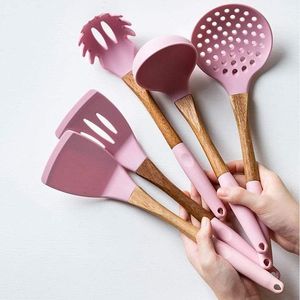 Utensilios de confort directos de fábrica, cuchara de resina de madera Natural, soporte para espátula para cocina, el mejor estilo de comida de Ángel - Product Image 1