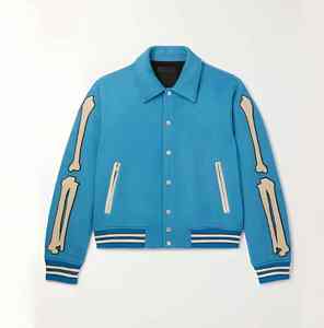 2025 vente en gros nouvelle tendance logo personnalisé nouvelle mode élégant logo personnalisé femmes recadrée varsité veste - Product Image 1