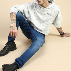 Sudaderas con capucha de gran tamaño de nuevo diseño de alta calidad, cuello con capucha de Color sólido teñido liso para la temporada de invierno de talla grande - Product Image 5