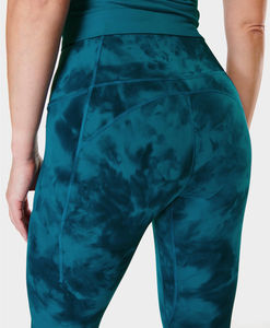 Custom Tie Dye Compresión Deporte Mujeres Yoga die Dye Leggings Cintura cruzada Levantamiento de cadera Secado rápido Fitness legging para mujeres - Product Image 4