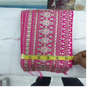 Cordones bordados a máquina en varios diseños y colores para vestidos de novia - Product Image 2