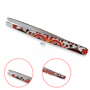Pinzas Profesionales de Acero Inoxidable de Primera Calidad para Cejas, Punta Inclinada, Depilación, Diseño Floral, Herramienta de Belleza - Product Image 5