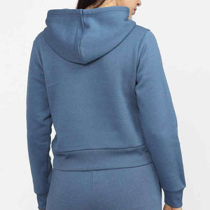 Sudadera corta con capucha personalizada para mujer, Jersey polar transpirable de algodón mezclado con logotipo frontal ajustado, ropa activa - Product Image 6