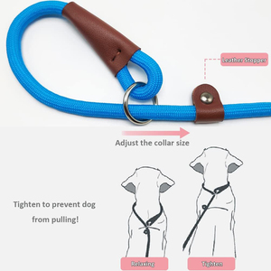 สายจูงสุนัขหนัง6FT x 3/4นิ้วแข็งแรงทนทานสายจูงฝึกสุนัขหนังแท้แบบถักนุ่มและสบาย - Product Image 3