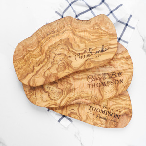 Tagliere fatto a mano in legno d'ulivo elegante tavola di legno artigianato per la cucina - Product Image 2