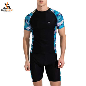 Ensemble de vêtements de sport décontractés pour hommes en été, t-shirt et short 2 pièces, tissu en terry, séchage rapide, marque privée - Product Image 1