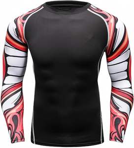 Rashguard personalizado para camisa de compresión BJJ OEM con tela duradera para uso de entrenamiento de Jiu Jitsu No-Gi MMA - Product Image 1