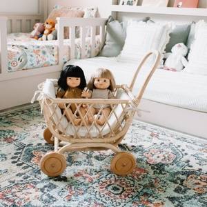 Poupée en rotin écologique landau poussette pour bébé chariot mignon enfants du Vietnam - Product Image 3