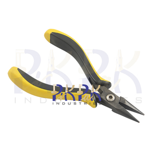 120mm chaîne nez pince de précision mâchoires lisses printemps jaune noir Ergo poignées tour Joint bijoux noir oxyde sertissage pêche - Product Image 5