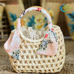 กระเป๋าถือผักตบชวามีสไตล์สำหรับผู้หญิง, ทำด้วยมืองานตกแต่งอย่างยั่งยืนและเป็นกระเป๋าถือแฟชั่น - Product Image 6