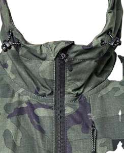 Chaqueta cortavientos reflectante de poliéster para hombre, cortavientos impermeable Retro Vintage personalizado, informal, caqui, liso, personalizado, 2023 - Product Image 4