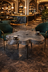 Table basse en teck massif écologique SOLOBEAT, table d'appoint pour la décoration intérieure - Product Image 2