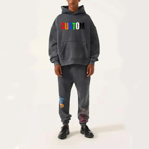 เสื้อฮู้ดกางเกงวิ่งมีฮู้ดเปิดไหล่ปล่อยชายหญิงผ้าฟลีซผ้าฝ้ายระบายอากาศได้ดีสำหรับฤดูหนาว - Product Image 4