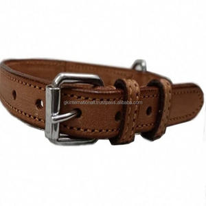 Hecho de collar de perro de cuero genuino de alta calidad con acero inoxidable de primera calidad, hardware de níquel libre de óxido, collar para perros y Mascotas - Product Image 6