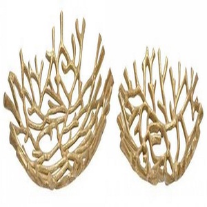 Diseño de hoja de oro de lujo, decoración de lujo, estándar moderno, los mejores cuencos de decoración de lujo únicos, cuenco de vajilla elegante antiguo - Product Image 2