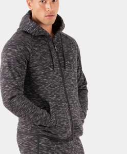 Men's Fitness Gym Hoodie Zipper Coats for Bodybuilding Autumn Sports Pullover Top with Camouflage Pattern and Hooded Collar - Product Image 2