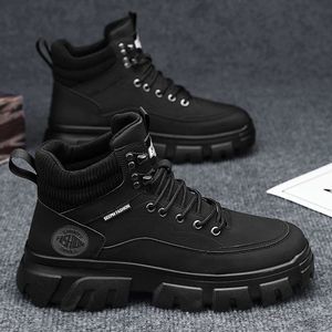 Chaussures de travail résistantes à l'usure pour chantier, confortables, imperméables, antidérapantes, avec dessus en fourrure, chaussures de randonnée et de sport pour hommes - Product Image 2