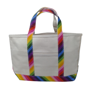 Sac de plage unisexe en toile bio personnalisé, de haute qualité, recyclé, design élégant à motif géométrique et bouton plume, logo personnalisé imprimé à l'écran - Product Image 4