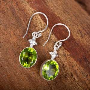 Pendientes Colgantes de Prehnita Hidrotermal para Niños, con Aspecto Elegante, Plata de Ley 925, Engaste de Oro, Certificado IGI, para Boda - Product Image 3