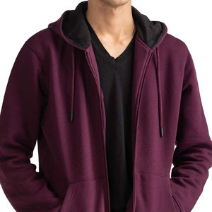 เสื้อมีฮู้ดแบบมีซิปผ้าคอตตอนขนาดใหญ่ออกแบบได้ตามต้องการจากโรงงานผลิตโดยตรง - Product Image 1