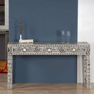 Table console moderne avec incrustation d'os au design floral Derniers meubles d'appoint pour la maison Table avec incrustation d'os de la meilleure couleur - Product Image 5