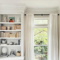 Supports en U pour tringles à rideaux simples avec embouts décoratifs en forme de boule