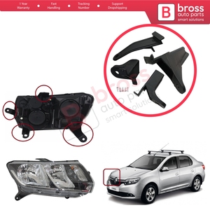 Soporte de Reparación para Faro Delantero BHL523, Juego de Soportes de Montaje, Lado Derecho, para Symbol MK3 2013-2017 Pre-Facelift 260106223R - Product Image 5