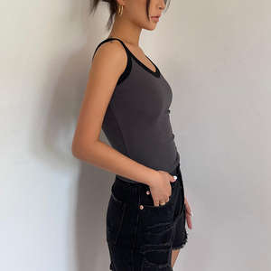 Wholesale High Quality Cotton <b>tank</b> <b>Top</b> <b>Women</b> New Style Custom Logo <b>Tank</b> <b>Top</b> Sleeveless <b>Womens</b> <b>Tank</b> <b>Tops</b> - Product Image 2