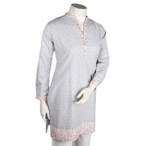 Kurti de Algodón para Mujer - Gris Claro - Product Image 1