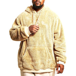 Wholesale Custom Embroidered Oversized <b>Sherpa</b> <b>Hoodie</b> <b>Mens</b> Wool Pullover Winter Streetwear Cotton Fleece Sweatshirt Casual Warm - Product Image 1