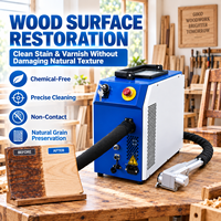 Machine de nettoyage laser portable 300W, outil de restauration du bois à laser pulsé pour l'élimination des taches, du vernis et de la peinture, réparation de surface